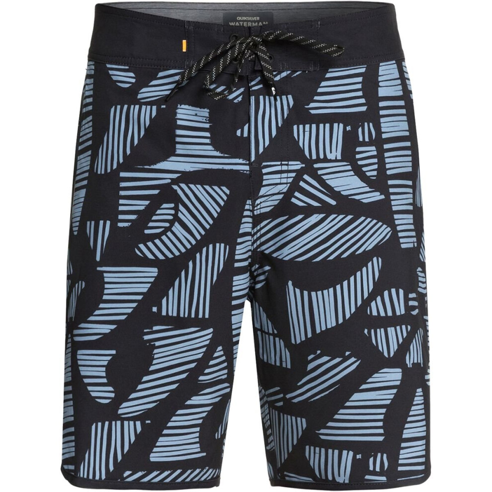Quiksilver Waterman Men's Standard Odysea Boardshort Swim Trunk  Black  32