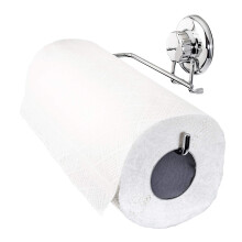 HASKO Accessoires - Zuignaphouder voor papieren handdoeken - Verchroomde roestvrijstalen staaf voor badkamer en keuken (chroom)