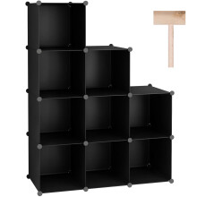 C & Ahome Cube Almacenamiento de 9 cubos Armario de plstico Organizador de armario de plstico Diy Bookcase de estantera modular de estantera