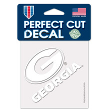 Wincraft NCAA Georgia Bulldogs 4x4 perfect gesneden witte sticker one size teamkleur