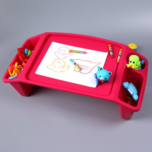 Basicwise QI003253P Παιδικό Τραπέζι Lap Desk, Φορητό Τραπέζι Δραστηριοτήτων, Ροζ 1