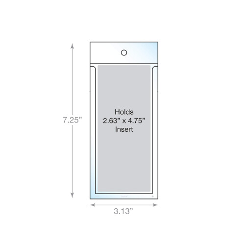 EnvyPak Διάφανοι Κ holders Ταμπελών - 2.63" x 4.75" - Πακέτο 100 τεμ 1