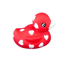 DUCKY CITY 3"""" Valentines Sweetheart Badeend [Piepend met gat] - Babyveilig badbadspeeltje
