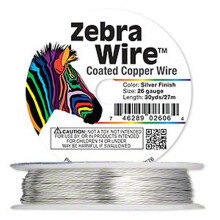 Zebra-Draht, Gold/Silber/Kupfer, runde Spule, 12, 14, 16, 18, 20, 22, 24, 26 Gauge (26 Gauge, 30 Yard Silber)