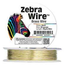 Zebra Drt arany/ezst/rz kerek ors 12 14 16 18 20 22 24 26 mro (28 Gauge 40 Yard Gold)