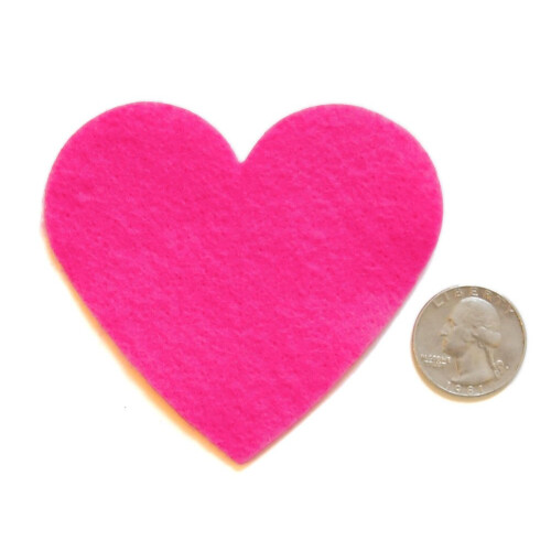 Brincalho para sempre, coraes de feltro de 3 polegadas e 28 peas (rosa) 2