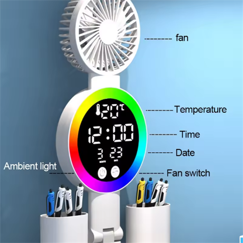 Rechargeable Led Table Lamp with Fan for Study Desk Lamp Reading Light 1