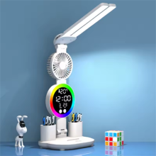 Rechargeable Led Table Lamp with Fan for Study Desk Lamp Reading Light