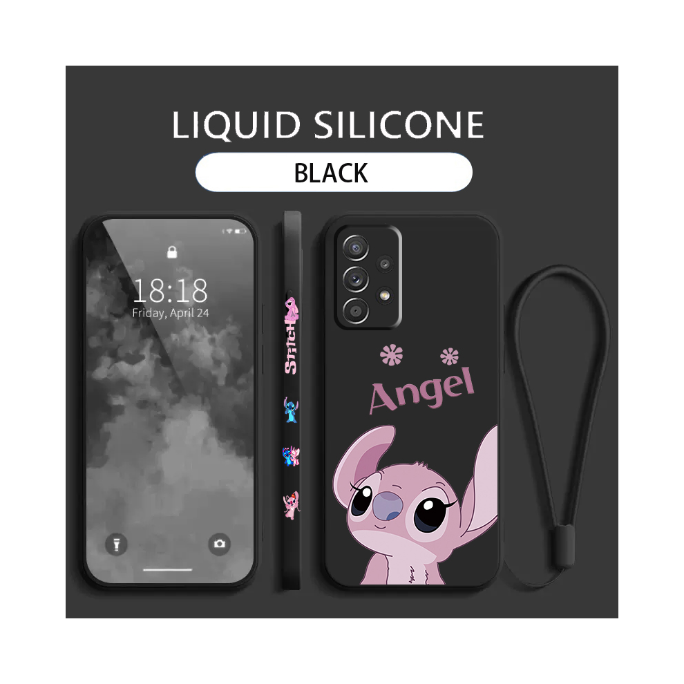 (A33tblk02, For Samsung A52 4G) Stitch Lilo Angel Phone Case For Samsung Galaxy A 967855047485