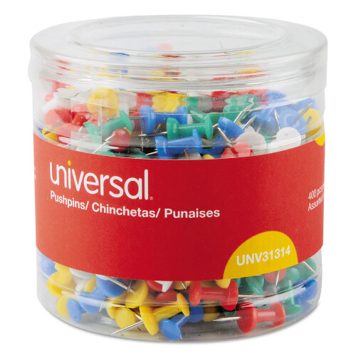 Universal Universal 31314 Χρωματιστές Συνδετήρες, Πλαστικές, Ποικιλία, 3/8-ίντσες, 400/Συσκευασία 1