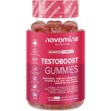 Novomins Testo Boost Gummies - Vegan Testosterone Supplement for Men - Vitamin D, Tribulus Terrestris Extract, Zinc, Maca Root -60 Gummies