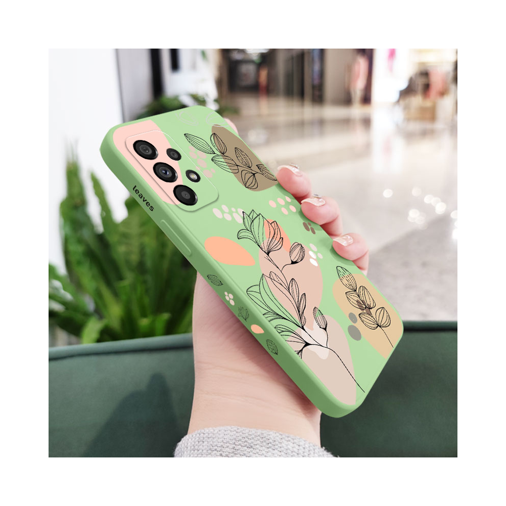 (Light Samsung A03) Abstract Plants Case Samsung A54 A34 A14 A15 A25 A Green 967855057910