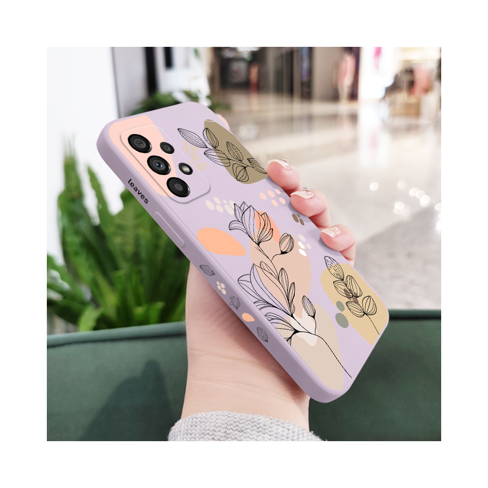 (Light Samsung A72) Abstract Plants Case Samsung A54 A34 A14 A15 A25 A Purple 967855058672