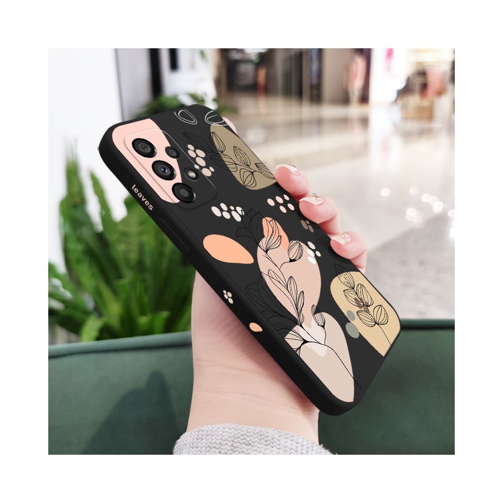 (, Samsung A03) Abstract Plants Case Samsung A54 A34 A14 A15 A25 A Black 967855058733
