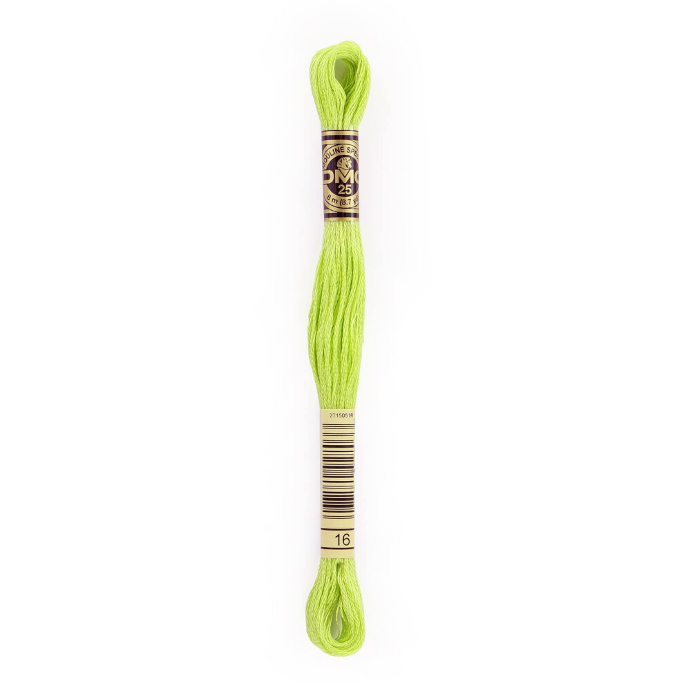 DMC CORPORATION DMC 6-Strand Embroidery Cotton 8.7yd-Light Chartreuse  Coloris 16 12
