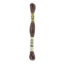 DMC 6-strengs broderi bomuld 8,7 yd - Meget m?rk kakao
