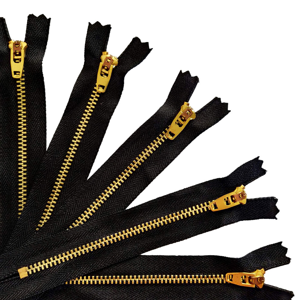 Fermeture Clair M Tallique Kgs 4 Pouces N 5 | Couleur Dor E | Paquet De 5-image