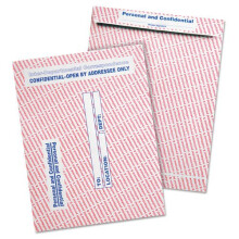 Gr?/r?dt papir gummieret klap Fortrolig interoffice-konvolut 10 x 13 100/?ske