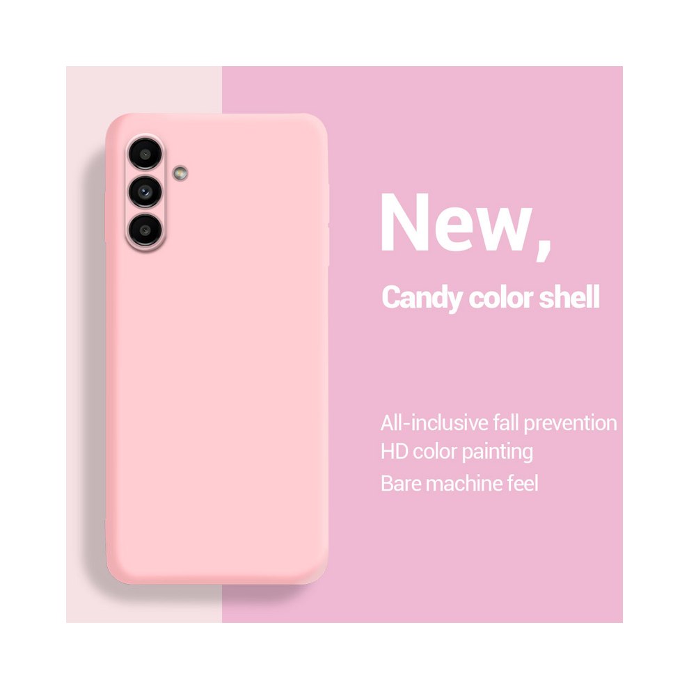 (Lightpink, A05s) Original Solid Silicone Phone Case For Samsung Gal 967855085463