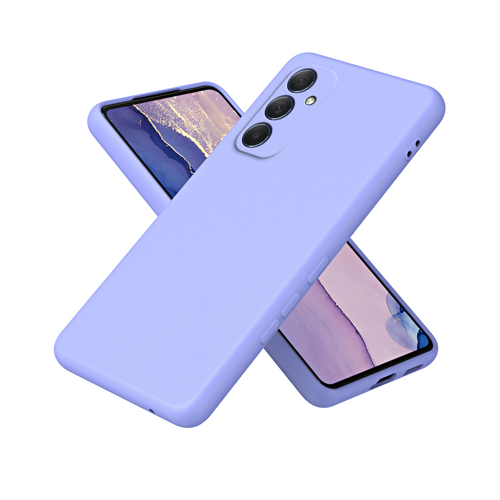 (Light A35 5G) Original Solid Silicone Phone Case For Samsung Gal Purple 967855085623