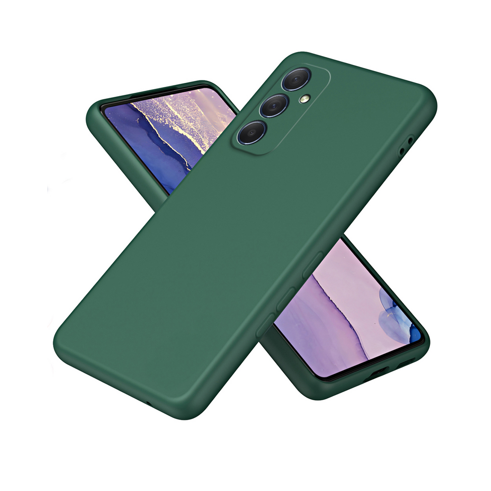 (Army A54 5G) Original Solid Silicone Phone Case For Samsung Gal Green 967855085746