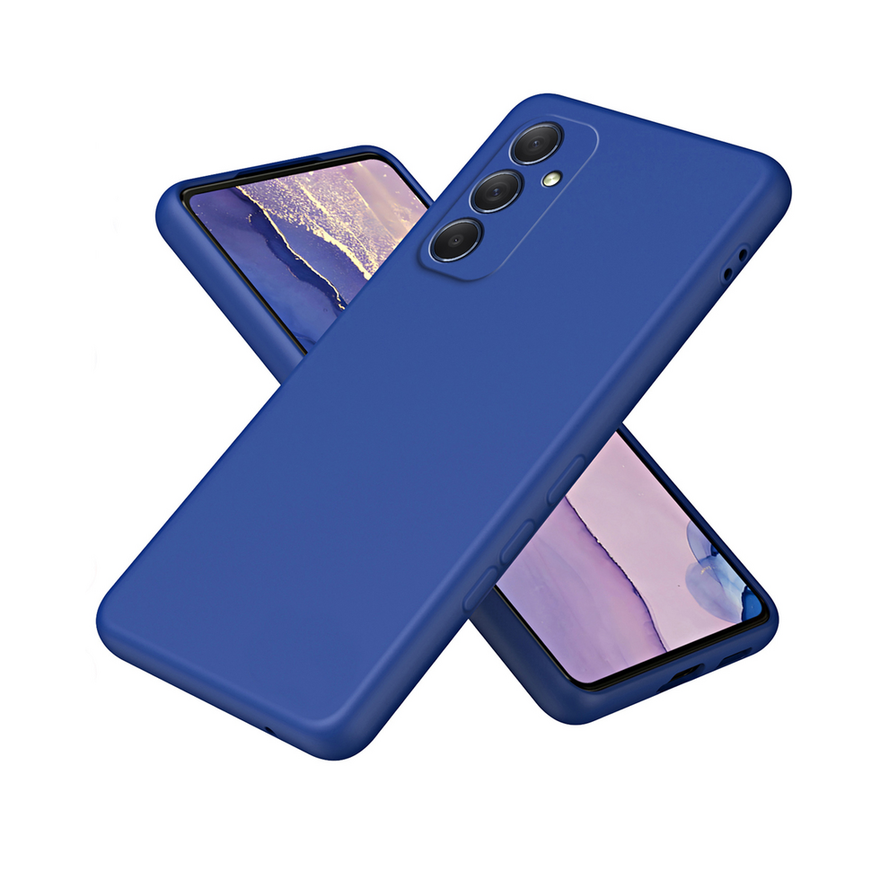 (Dark A34 5G) Original Solid Silicone Phone Case For Samsung Gal Blue 967855086088