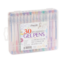30-delige premium gelpennen met vrij stromende inkt | Unieke kleuren