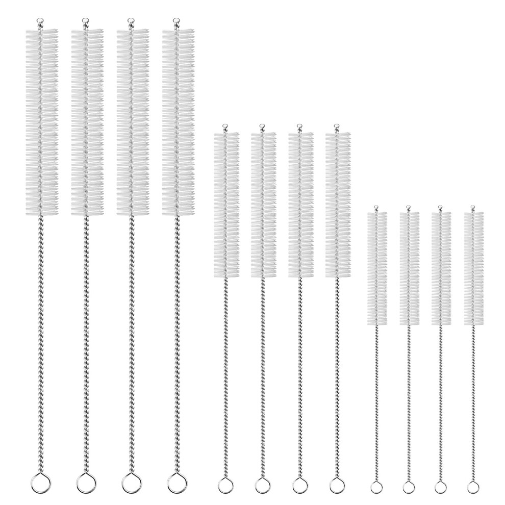 Kit De 12 Brosses De Nettoyage Extra Longues Pour Pailles Boire De 12, 10 Et 8 Pouces, Brosse De Nettoyage Pliable Pour Pailles De Diff Rentes-image