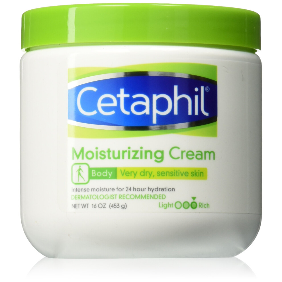 Cetaphil Moisturizing Cream for Very Dry/Sensitive Skin  Fragrance Free  16 Ounce