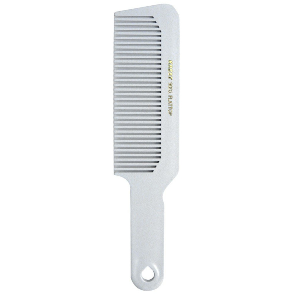 Krest Barber Salon Beauty Hair 9001 8 3/4"""" Flattop Cutting Comb Sb-K9001-White