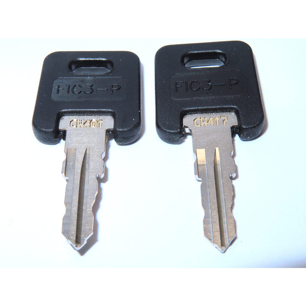 Fic Rv Motorhome Trailer 2 Keys Cut To Lock/Key Number From Cw401 To Cw417 2 Working Keys Travel Trailer Motor Home Toy Hauler Ilco Keys Cw401 761856143074