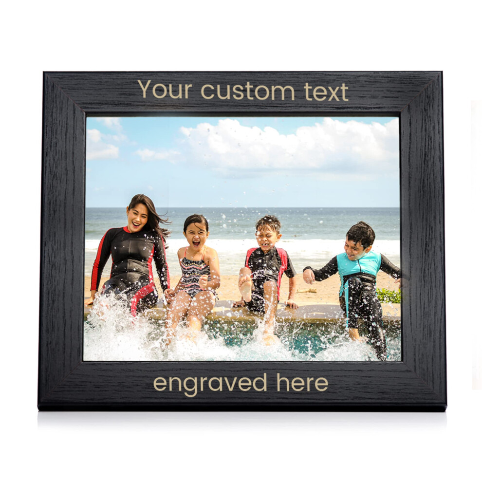 Cornice Personalizzata Lifetime Creations, Regalo Personalizzato - Nero (20,3 X 25,4 Cm) Con Disegno Inciso E Testo Personalizzato-image