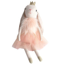 MON AMI Princess Bunny gevulde pop - 40 cm zachte en knuffelige pluche dierenpop Gebruik als speelgoed of kamerdecoratie Geweldig cadeau voor kindere
