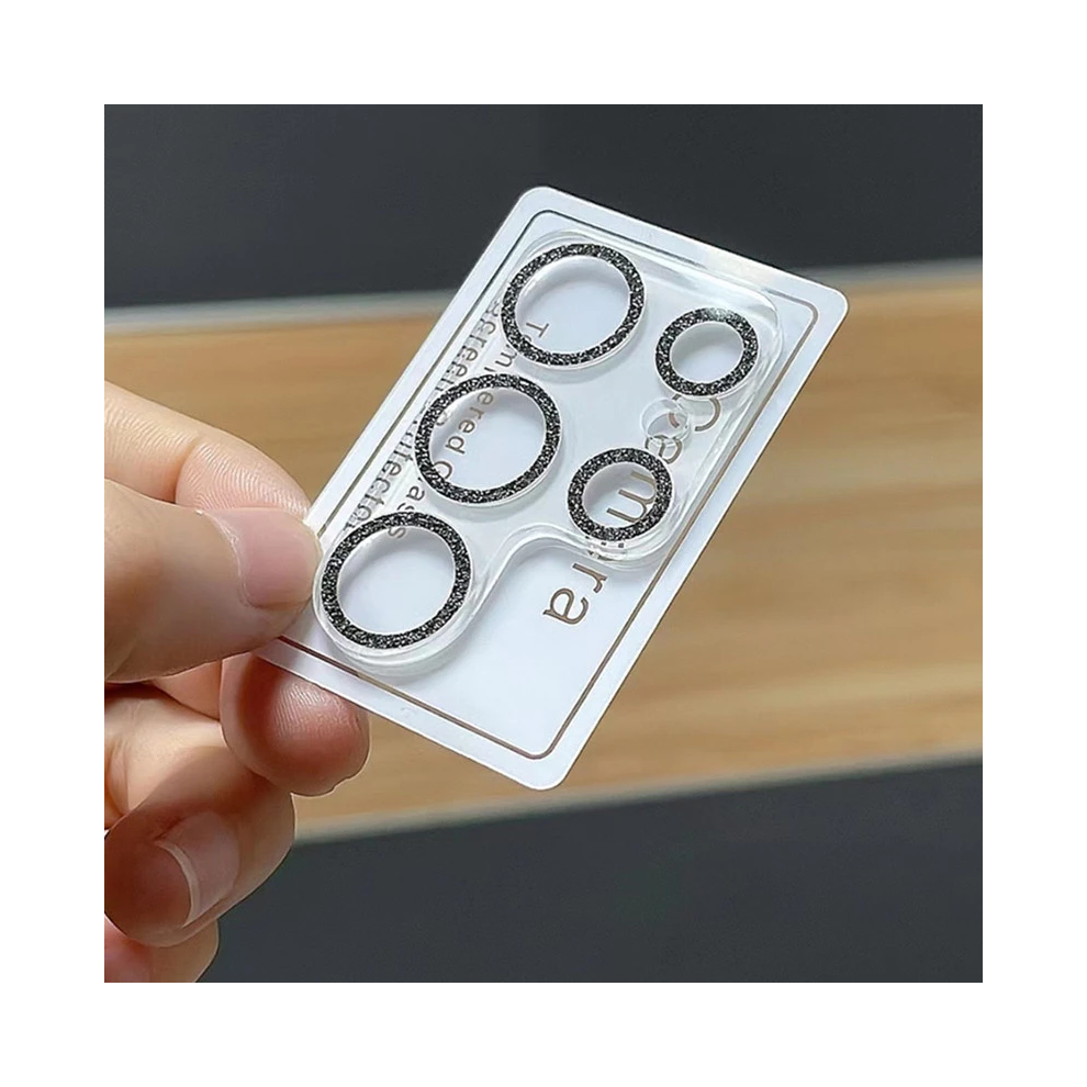 (, For S24) Bling Glitter Diamond Clear Camera Lens Protector Black 967855097695