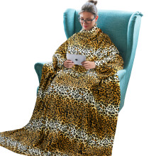 Tirrinia Wearable Blanket Adult Sunggle Blanket With Sleeves Reading Full Blanket Cozy TV Blanket Gift Idea for Women Men Mom Cheetah