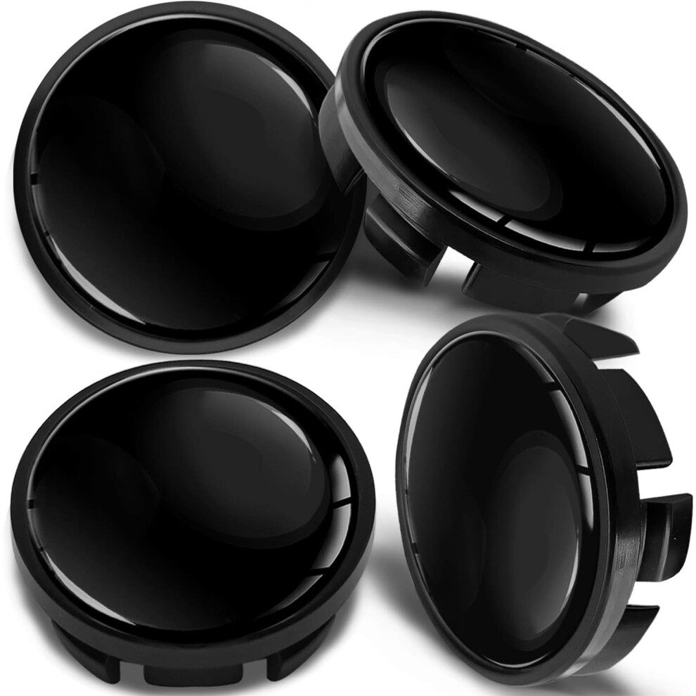 Skinoeu 4 X 65Mm Wheel Centre Alloy Hub Center Caps Compatible With Vw 3B7 601 171 / 6U7 601 171 Hubcaps Cv 4 Black 8000000032478