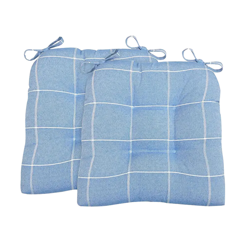 Lot de 2 coussins de chaise Arlee Highland (lot de 2) bleus