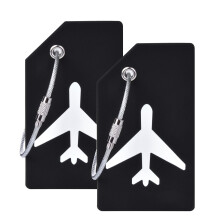 2st Svart Silicon Resebagageetiketter Resvska Bagagevska Taggar Travel Airlines Bagage-ID Namnetikett