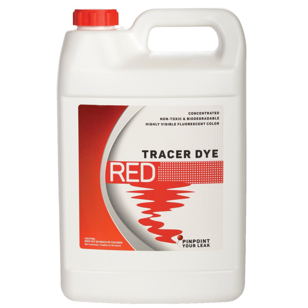 Bluewater Chemgroup Concentrated Tracer Dye - Highly Concentrated Fluorescent Water Tracing & Leak Detection Dye - One Gallon (128 Ounces) Red
