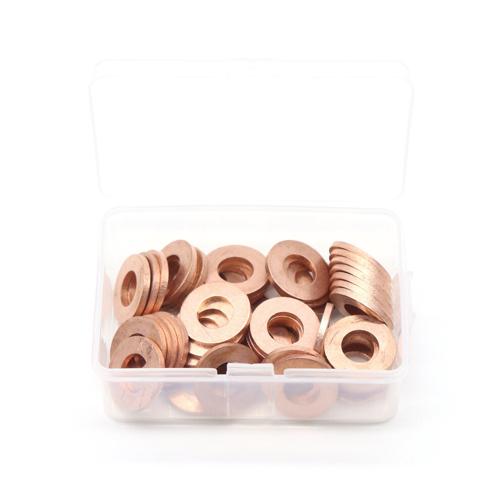 binifiMux 50-Pack M10 x 20 x 2mm Metric Flat Copper Sealing Washers-image-OPC-PFMQNSR-NEW