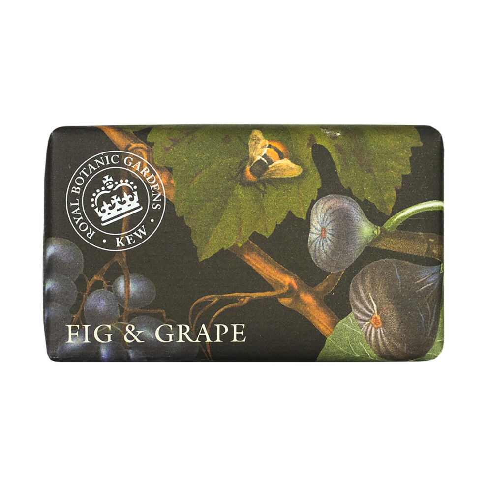 The English Soap Company Royal Botanical Gardens Kew Wrapped Soap Bar Luxury Fig Shea Butter Soap Bar Moisturising Soap Bar For Face And Body Fig A