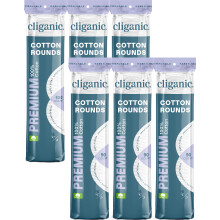 CLIGANIC Premium 100% bomulds makeup remover puder 540 t?lling (pakke med 6)