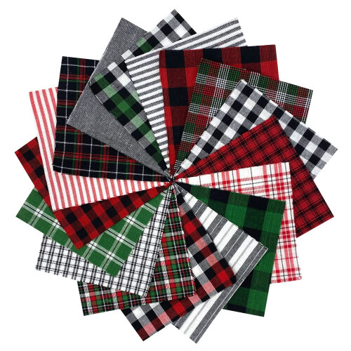 40 Buffalo Lodge Christmas Charm Pack Quadrados de tecido caseiro de algodo pr-cortado de 5 polegadas da JCS