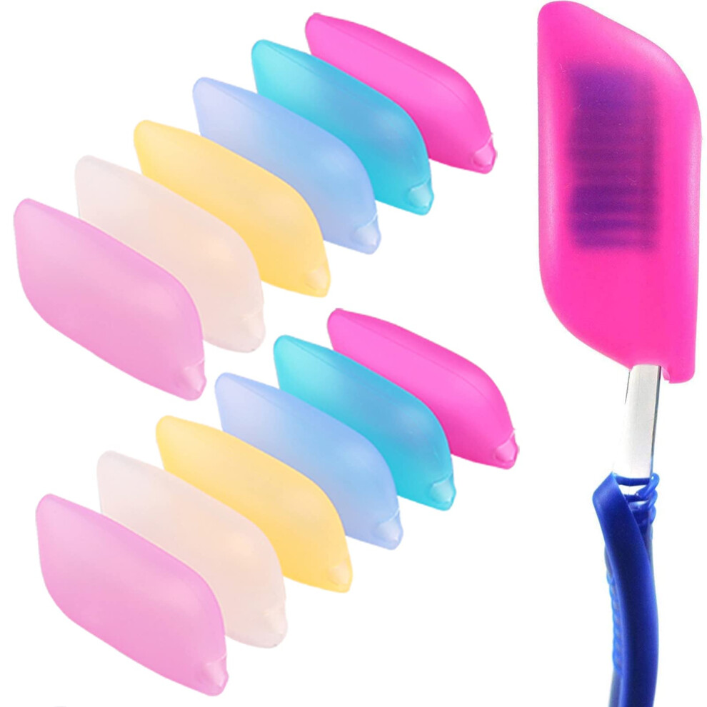 V-Top Silicone Toothbrush Case Covers 12 Pack Toothbrush Head Covers For Travel Tooth Brush Covering For For Home And Outdoor