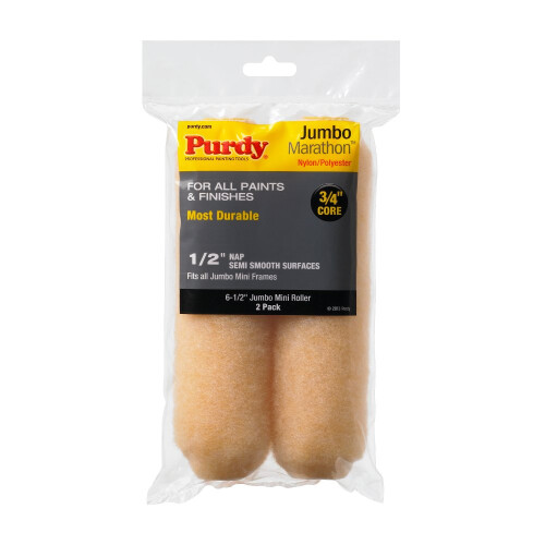 Purdy Purdy 144626063 Marathon Μίνι Ρολό Κάλυμμα Πακέτο, 6.5 x 1/2 ίντσα, Λευκό