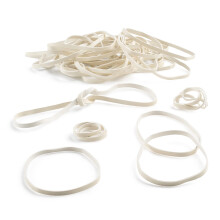 Gumicky PlasticMill velkost c. 33 biele gumicky 1 lb/500 kusov