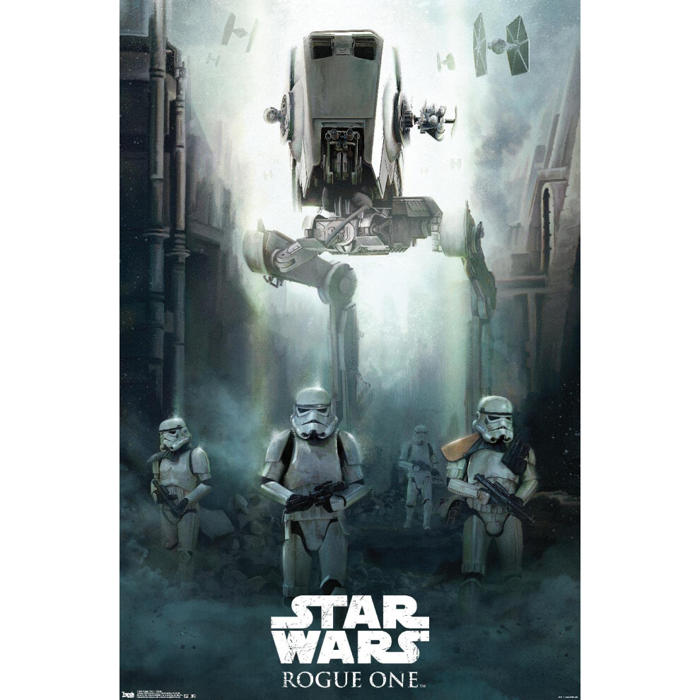 Affiche murale Star Wars   : Rogue One - Si   ge, 56   cm x 86   cm, version premium sans cadre