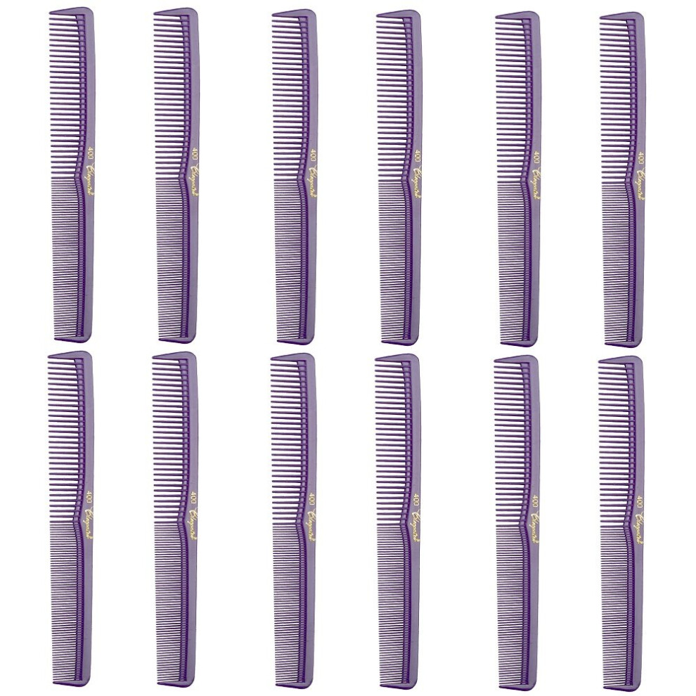 Cleopatra Barber Beauty Hair 400 All Purpose Comb (12 Pack) 12 X Sb-C400-Purple