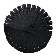 KGS nylon ritsen voor naaiwerk | Maat: 9 inch | Kleur: Zwart | 20 stuks per verpakking | Enkele kleur #3 nylon ritsen voor het maken van tassen, kuss