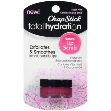 ChapStick Total Hydration Sugar Plum Flavor Conditioning Lip Scrub og Lip Exfoliator Jar - 0,27 Oz